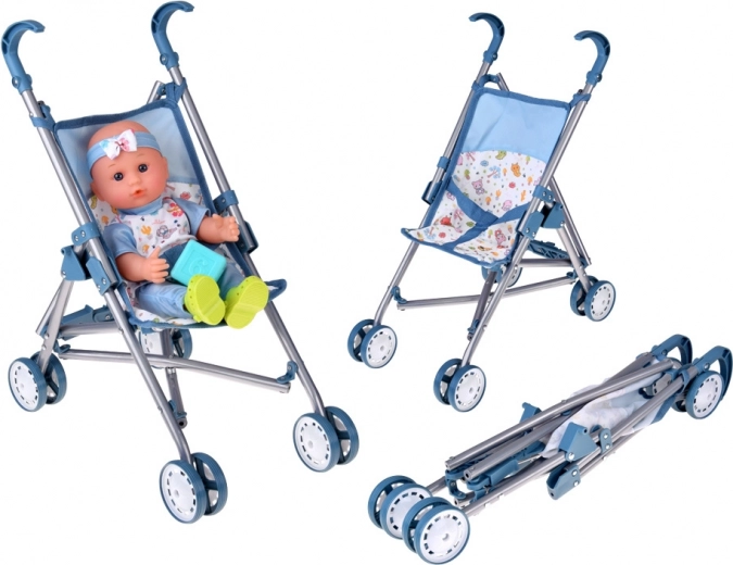 Cărucior pliabil pentru păpușă la fiecare plimbare