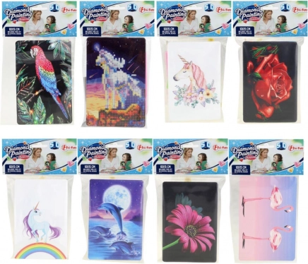 Pictură cu diamante cu accesorii, mix de culori, în săculeț