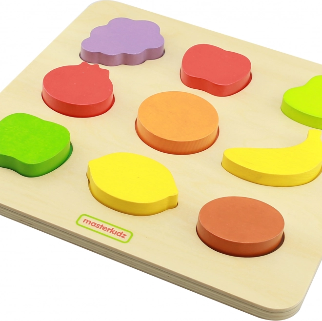 Masterkidz Sortator de Forme din Lemn Fructe Colorate Montessori