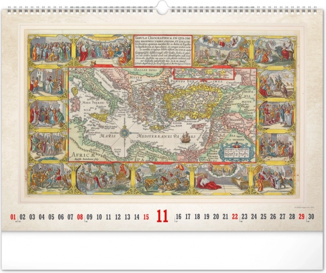 Calendar de perete Hărți vechi 2026