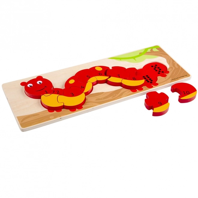 Puzzle educativ Caterpillar Bigjigs Toys