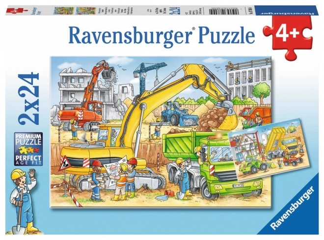 Puzzle Ravensburger Lucru pe șantier 2x24 piese