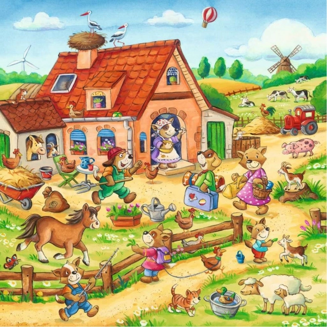 Puzzle Ravenburger Vacanță la țară 3x49 piese