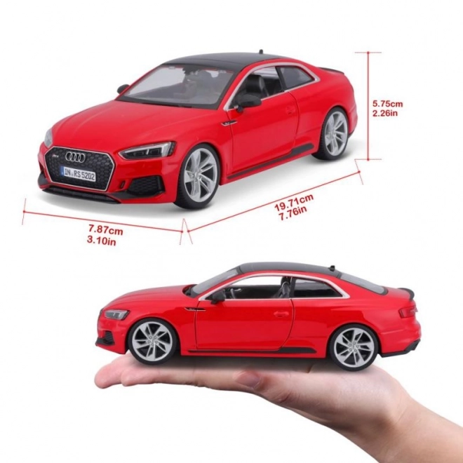 Model metalic Audi RS 5 Coupe roșu 1:24