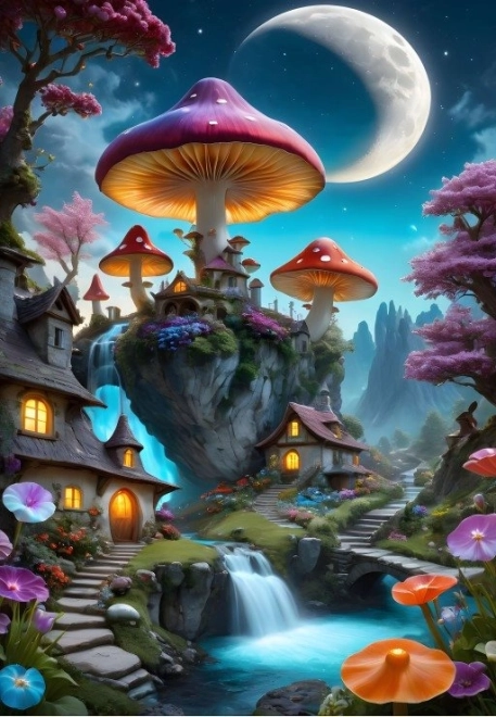 Puzzle Orașul Ciupercilor 1000 piese