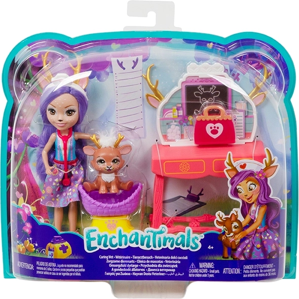 Pachet tematic Enchantimals păpușă cu animăluțe și accesorii