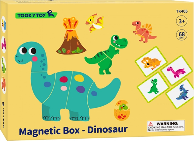 Puzzle magnetic cu dinozauri de la Tooky Toy