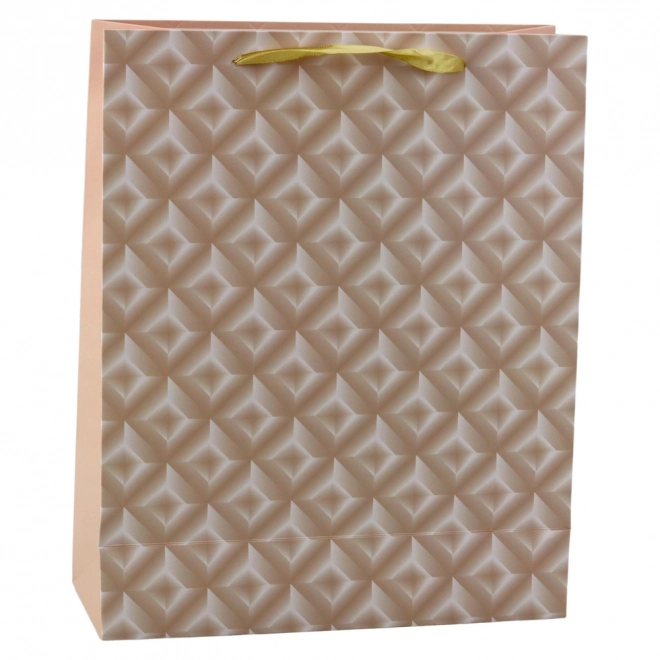 Pungă cadou cu embossing bej deschis
