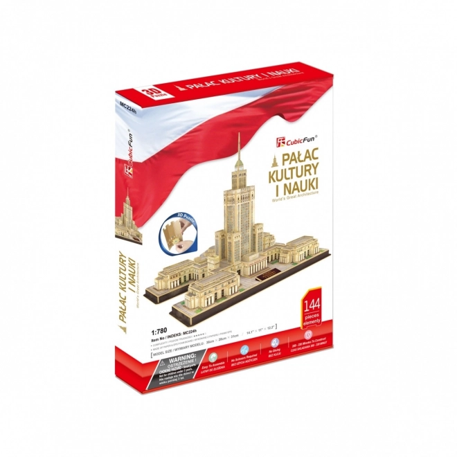 Puzzle 3D Palatul Culturii și Științei, 144 piese