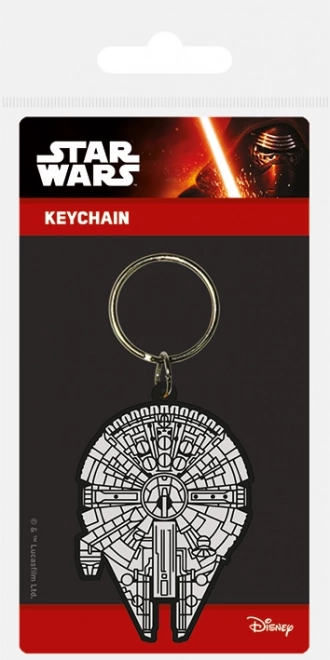 Breloc din cauciuc cu Millennium Falcon din Star Wars