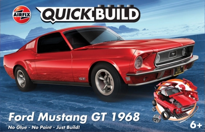Model plastic ușor de asamblat Ford Mustang GT 1968