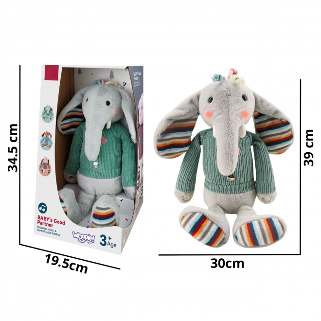 Elefant interactiv cu sunet și lumină WOOPIEBABY