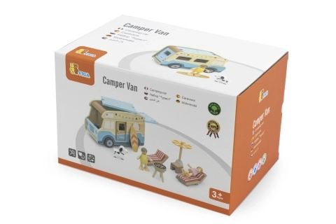 Rulotă de lemn cu accesorii pentru copii