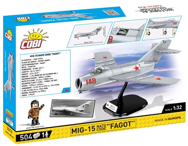 Model din construcții avion MiG-15 Fagot