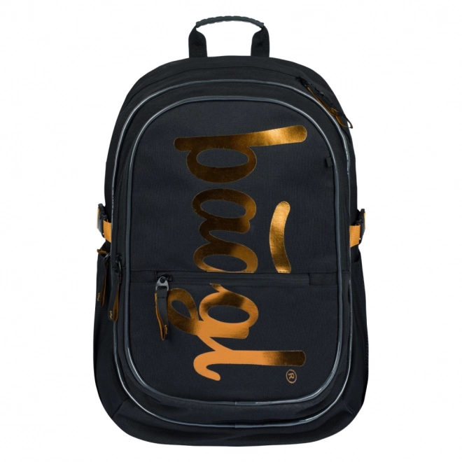 Rucsac școlar ergonomic Baagl Core Bronze metalizat