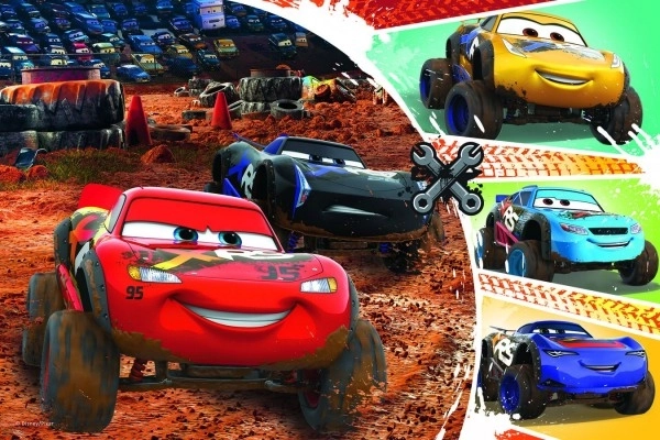 Puzzle 60 piese - Cars 3, Fulger McQueen și prietenii