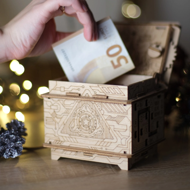 Compartiment secret pentru cadou sau indiciu cifrat