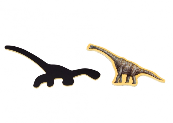 Magneti din lemn Dinosauri set 20 bucăți colorate