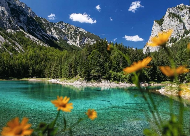 Puzzle Lacul Verde, Tragöß, Austria 1000 piese