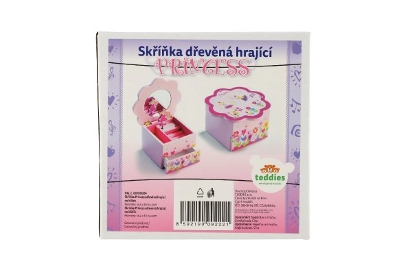 Cutia de bijuterii Princess cu melodie, lemn