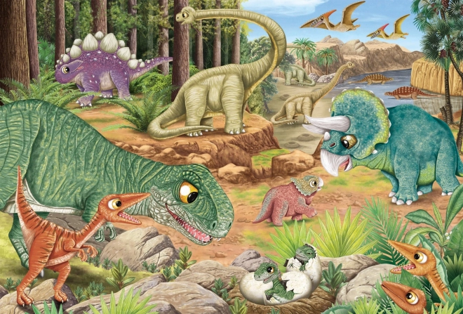 Puzzle dinozauri SCHMIDT 3x24 piese