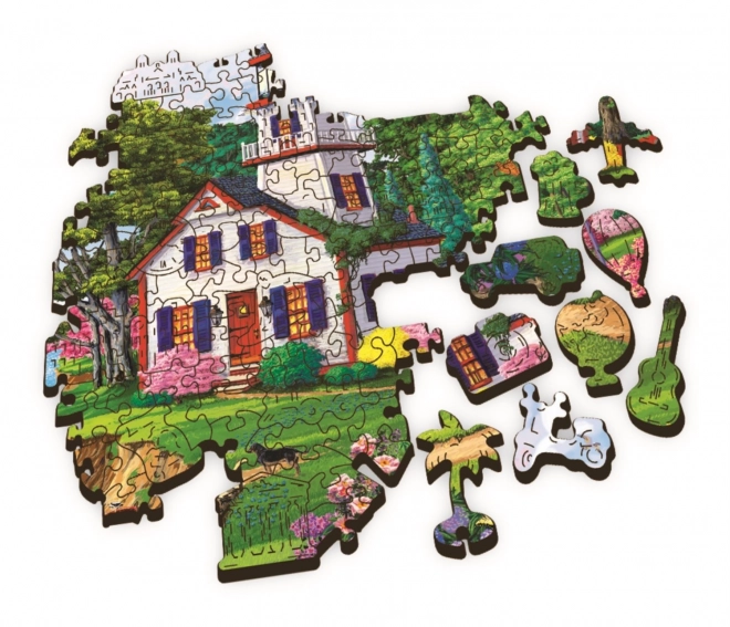 Puzzle din lemn TREFL Wood Craft Origin Letní útočiště 501 piese