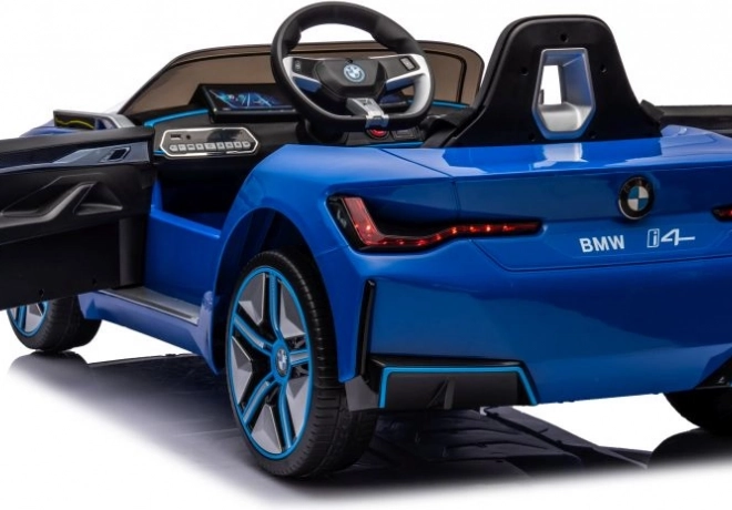 Mașină electrică pentru copii BMW i4 albastru 4x4