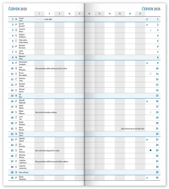 Agenda de buzunar Notique albastră 2025