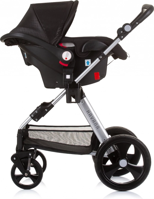 CHIPOLINO Cărucior combinat HAVANA 2in1 Obsidian – Argint