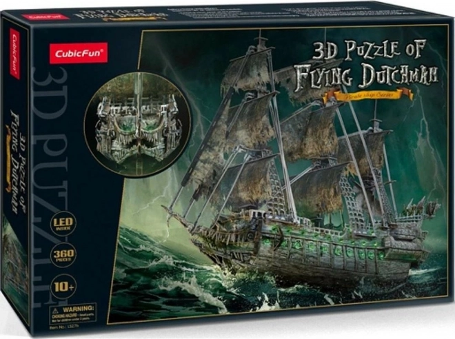 Puzzle 3D cu lumină corabia Bludni Holandez CubicFun