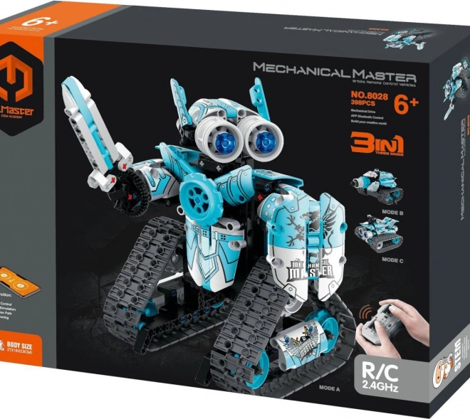 Set de construcție robot programabil 3în1 RC, 2,4 GHz, 398 piese