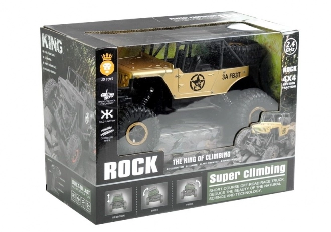 Mașină de teren telecomandată Jeep R/C aurie