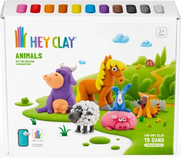 15 borcănașe de plastilină colorată, care se usucă la aer