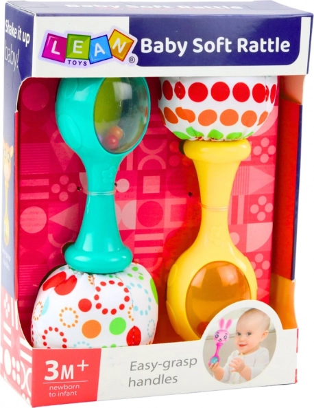 Set de zornăitoare senzoriale cu minge moale colorate