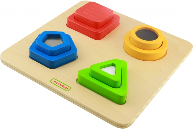 Sorter de forme și texturi Montessori de la Masterkidz