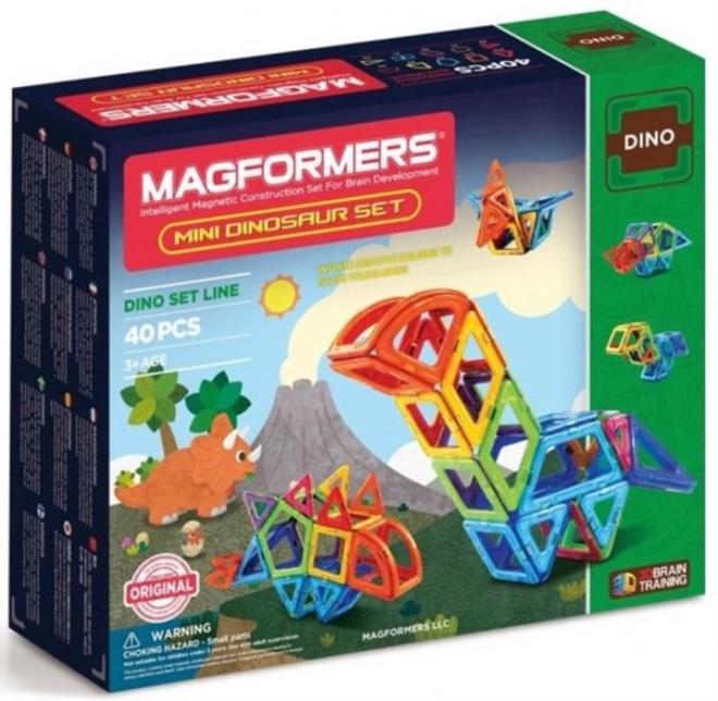 Set mini dinozauri magformers 40 de piese