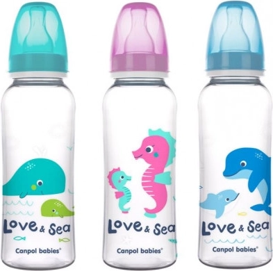 Canpol babies biberon cu imprimeu Love & Sea – 250 ml