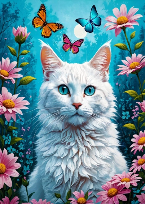 Puzzle Pisica Albă 1000 piese