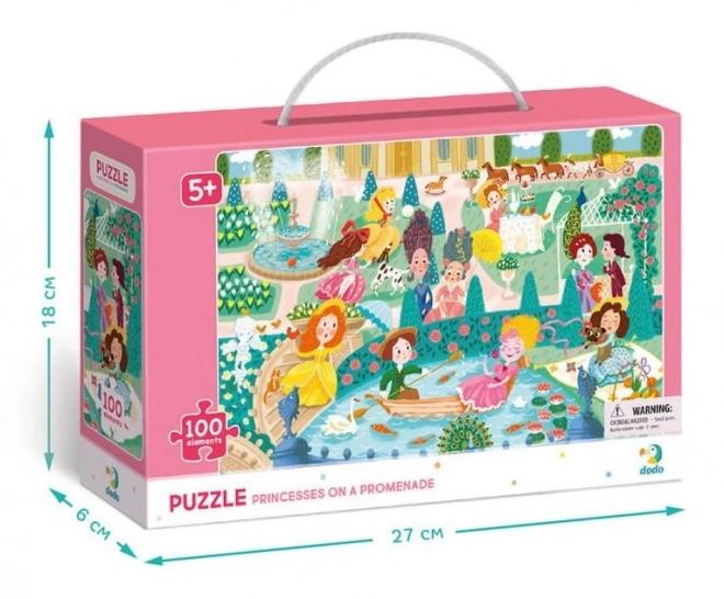 Puzzle Printese la promenadă 100 de piese