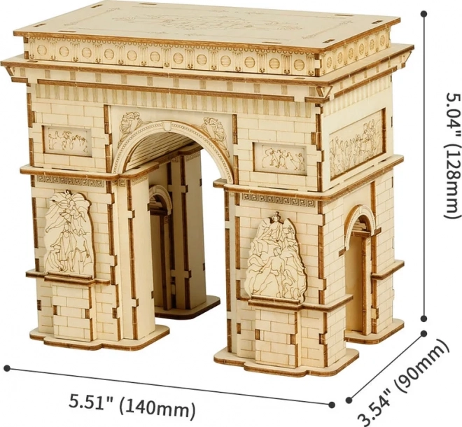 Puzzle 3D din lemn Arcul de Triumf