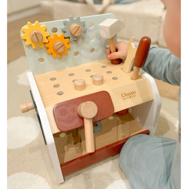 Banc de lucru din lemn pentru copii cu unelte Classic World
