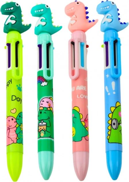 Pix multicolor pentru copii cu figurină de dinozaur