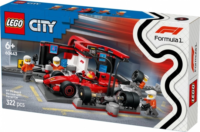 Garajul F1 LEGO City cu echipă Ferrari
