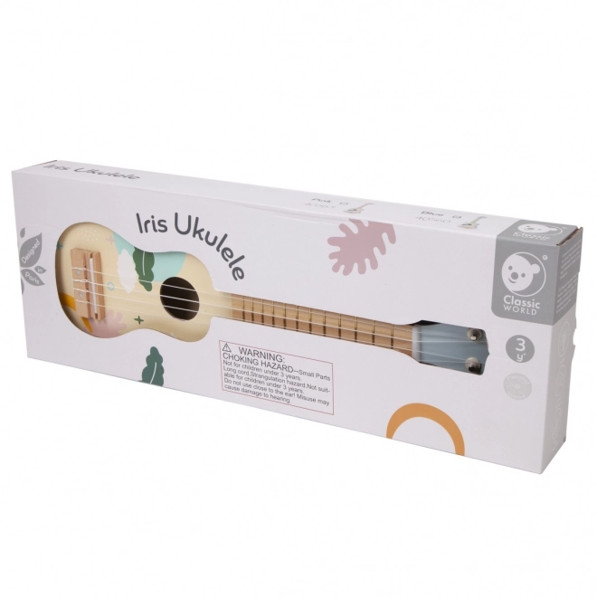 Ukulele din lemn albastru pentru copii Classic World