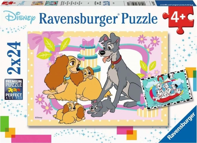 Puzzle prietenii cățeluși Disney 2x24 piese