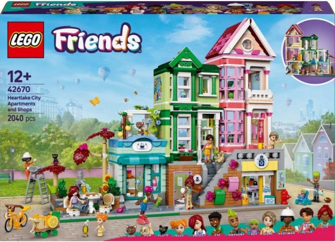 Apartamente și magazine LEGO Friends în orășelul Heartlake