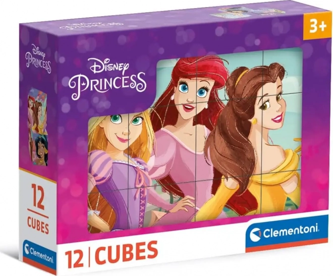 Clementoni cuburi cu imagini Disney Prințese, 12 cuburi