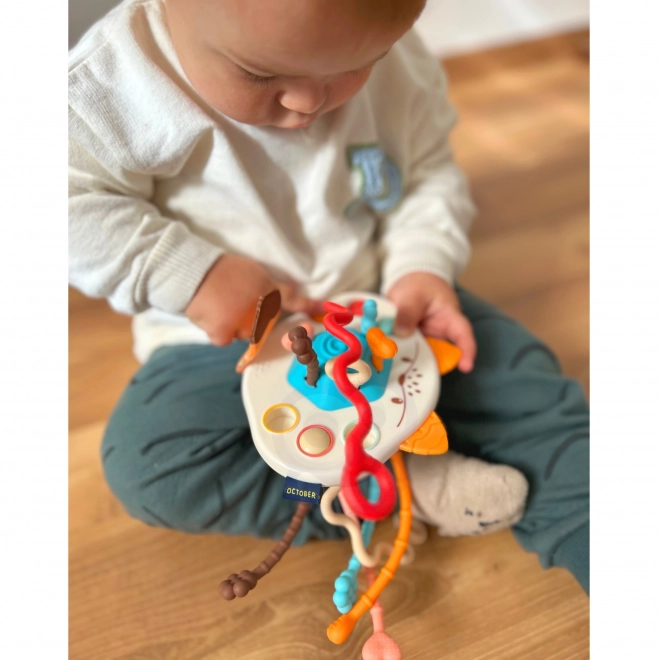 Jucărie senzorială Montessori vulpiță pentru dentiție Woopie