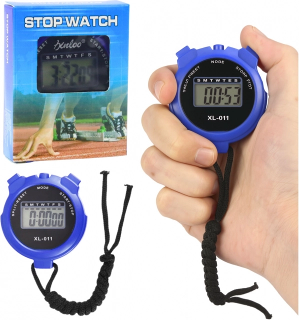 Timpător electronic sport LCD albastru