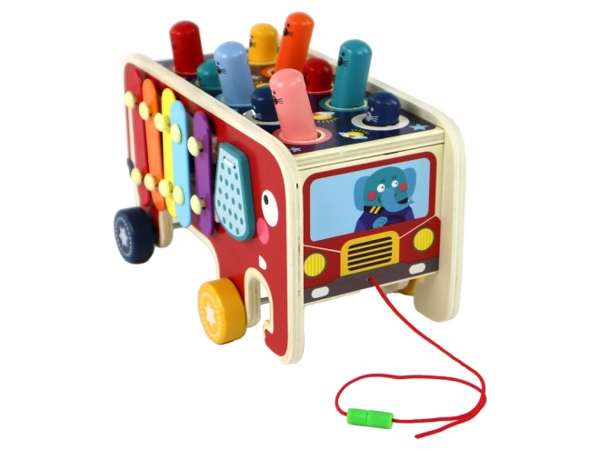 Jucărie din lemn Whac-a-Mole cu xilofon